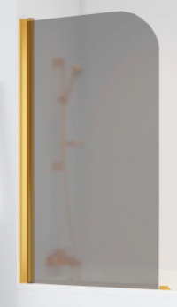 Шторка для ванны VEGAS GLASS EV Novo 76x140 профиль золото матовое, стекло графит