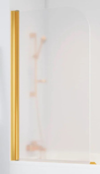 Шторка для ванны VEGAS GLASS EV Novo 76x140 профиль золото матовое, стекло сатин