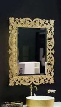 Зеркало ARMADI ART Caprice с подсветкой поталь золото
